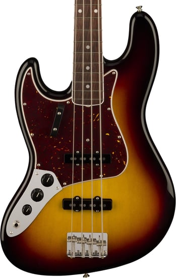 Fender American Vintage II 1966 Jazz Bass, 3-Colour Sunburst, Left Handed