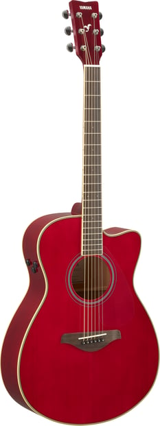 Yamaha FSC-TA Electro Acoustic Ruby Red Front Tilt