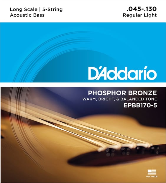 D'Addario EPBB170-5 Phosphor Bronze Acoustic Bass