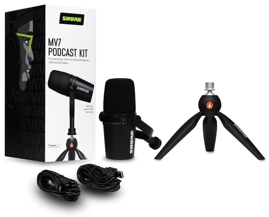 Shure MV7 Podcast Kit Microphone Bundle, Nearly New