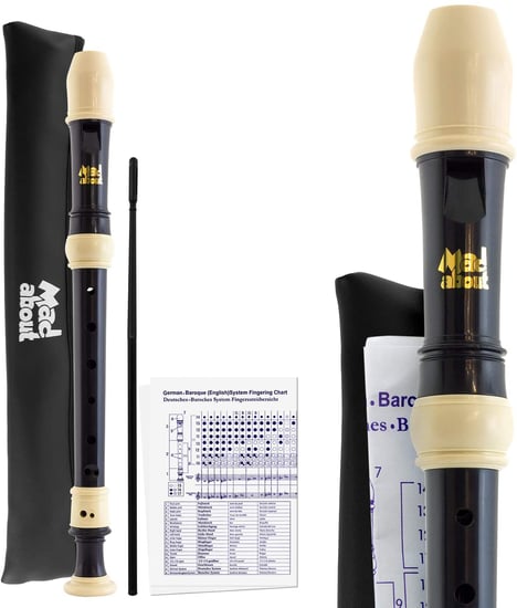 Mad About REC05 Descant Recorder, Black/Ivory