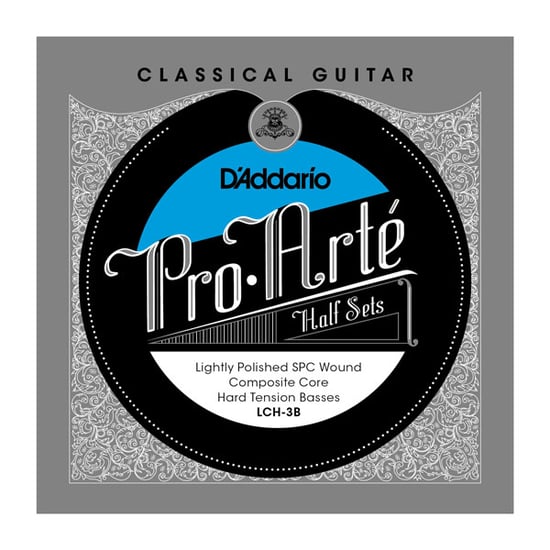 D'Addario LCX-3B Pro-Arte Composite Lightly Polished Silver Bass, Half Set, Extra Hard Tension
