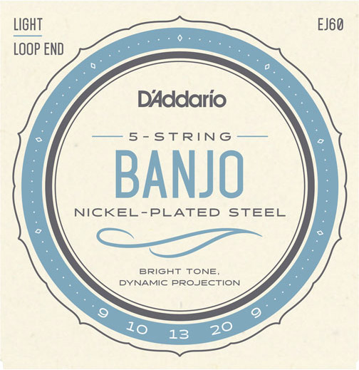 D'Addario EJ60 Nickel Wound 5 String Banjo