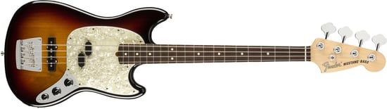 Fender American Performer Mustang Bass, Rosewood, 3 Tone Sunburst