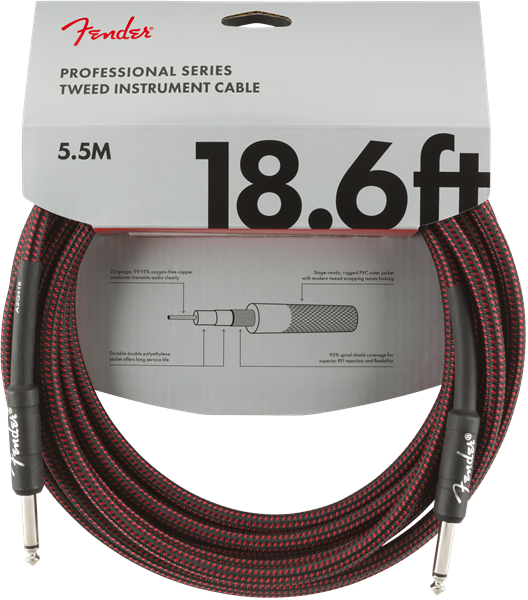 Fender Professional Cable 5.7m/18.6ft Red Tweed