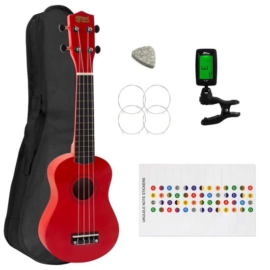 Mad About Soprano Ukulele with Tuner, Red