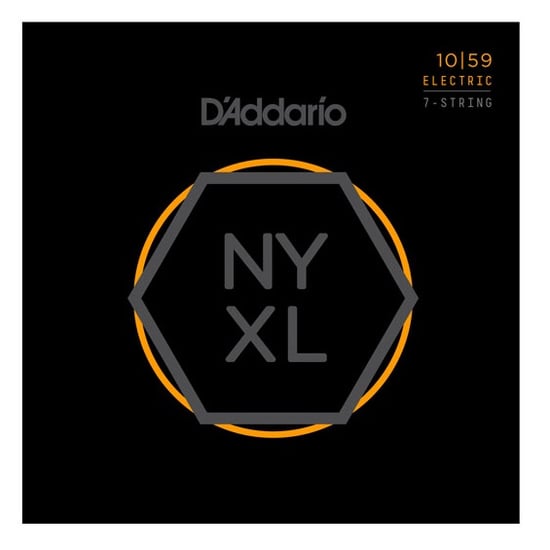 D'Addario NYXL1059 Nickel Wound 7 String Electric, Regular Light, 10-59