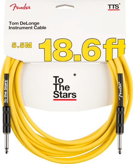 Fender Tom DeLonge To the Stars Instrument Cable, 5.5m/8.6ft, Graffiti Yellow