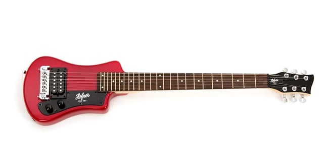 Hofner HCT Shorty Electric Travel, Red