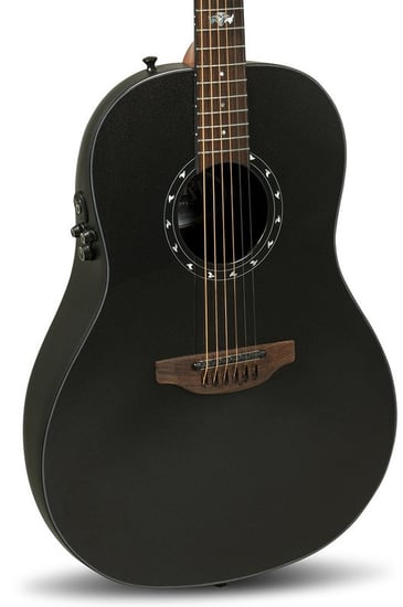 Ovation Ultra Mid-Depth Electro Acoustic, Pitch Black