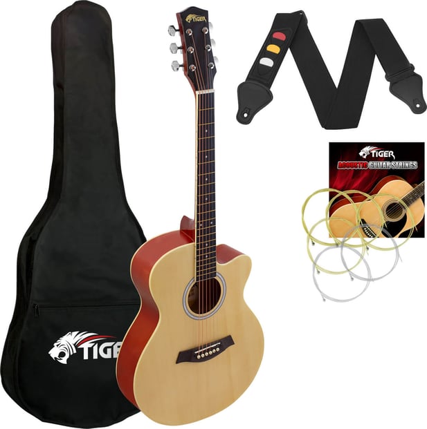 Tiger ACG1 Acoustic Guitar 3/4 Size Natural 1