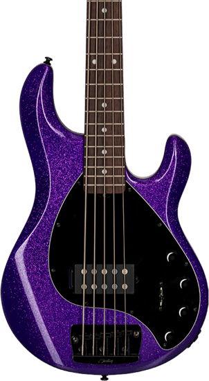 Sterling RAY35 StingRay 5 Bass, Purple Sparkle