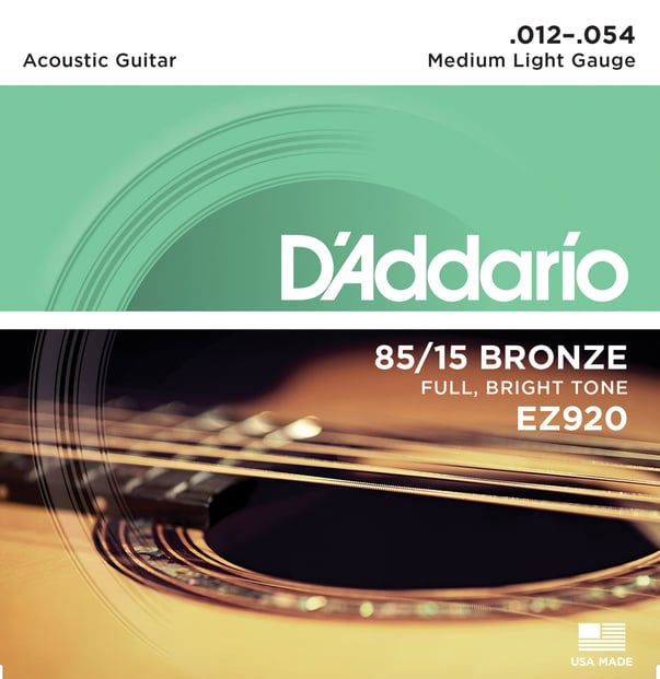 'Addario EZ920 85/15 Bronze Acoustic Medium Light