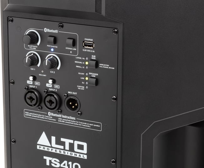 Alto Professional Truesonic TS410 PA Back