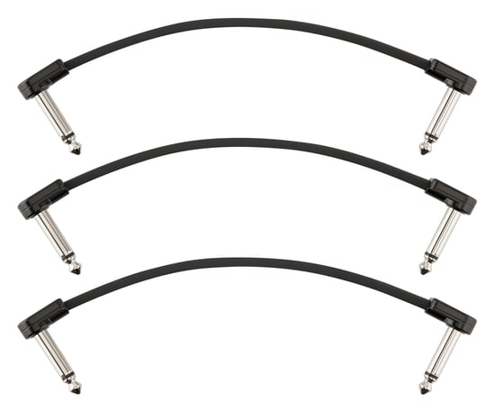 Fender Blockchain 6in Patch Cable, 3-pack, Angle/Angle