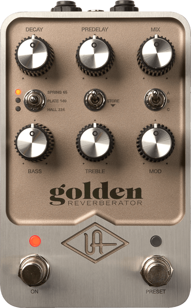 UA Golden Reverberator Pedal - Front View