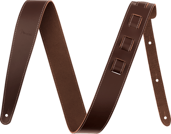 Fender Essentials Leather Economy Strap, 2in, Brown
