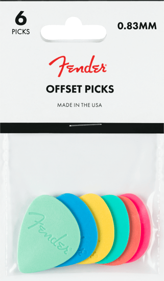 Fender Offset Picks, Multi-colour (6)