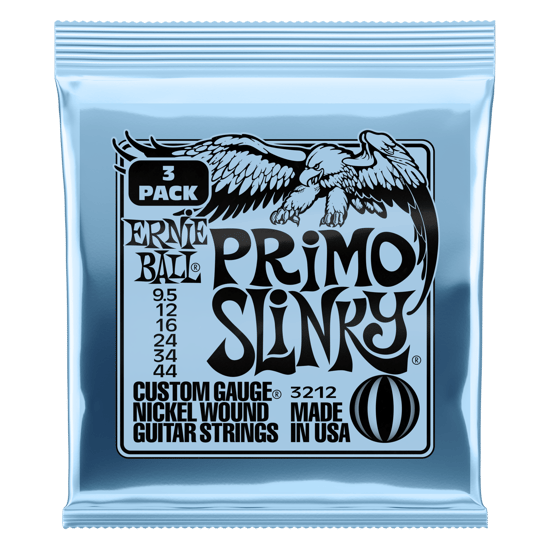 Ernie Ball 3212 Primo Slinky, 9.5-44, 3 Pack