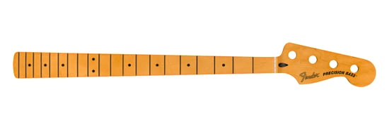 Fender Precision to Jazz Bass Conversion Neck, 20 Med Jumbo Frets, 12" Radius, Maple