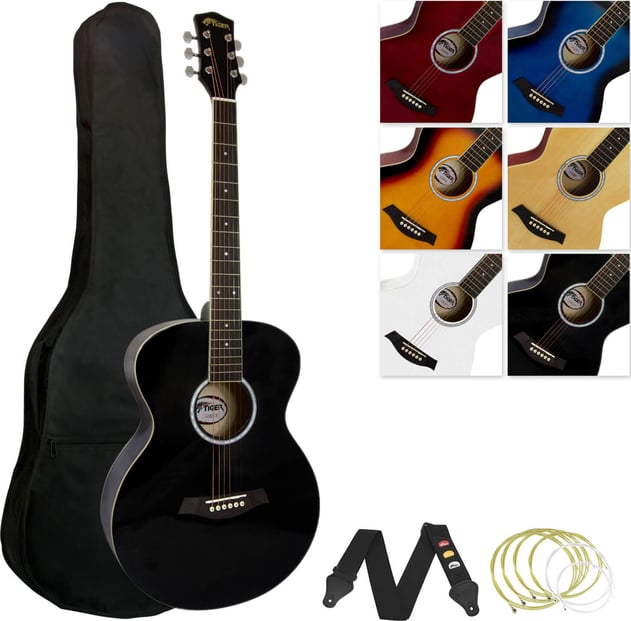 Tiger ACG2 Acoustic Guitar Pack Black 1