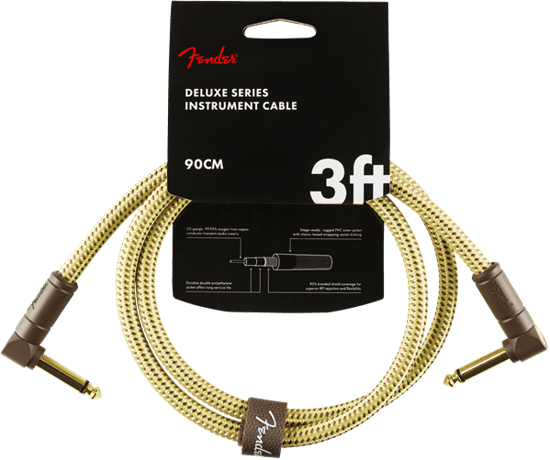 Fender Deluxe Instrument Patch Cable, 90cm/3ft, Tweed
