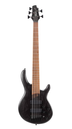 Cort B5 Element 5-String Bass, Open Pore Trans Black