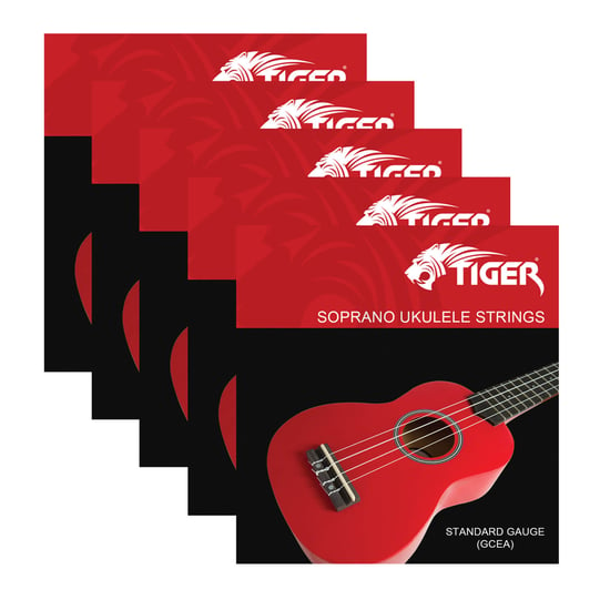 Tiger Soprano Ukulele Strings, 5 Pack