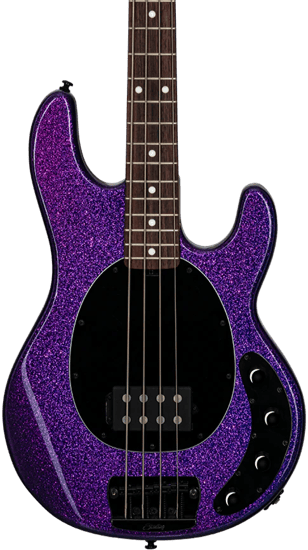 Sterling RAY34 StingRay Bass, Purple Sparkle