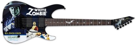 ESP LTD KH-WZ White Zombie Kirk Hammett LTD with Hard Case, Black