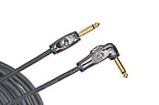 D'Addario PW-AGRA-10 Circuit Breaker Instrument Cable, Angled, 3m/10ft