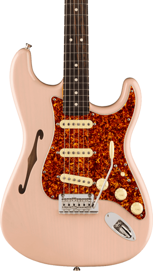 Fender Limited Edition American Professional II Stratocaster Thinline, Shell Pink