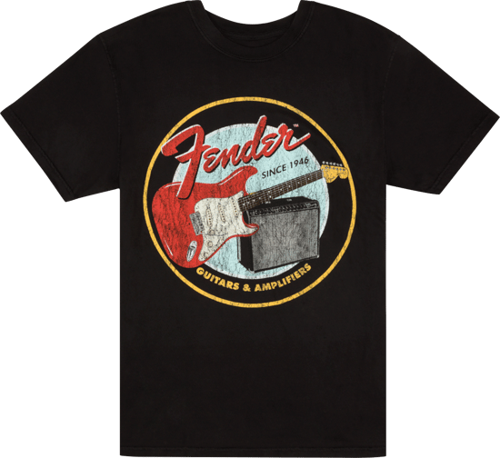 Fender 1946 Guitars & Amplifiers T-Shirt, Vintage Black, XL
