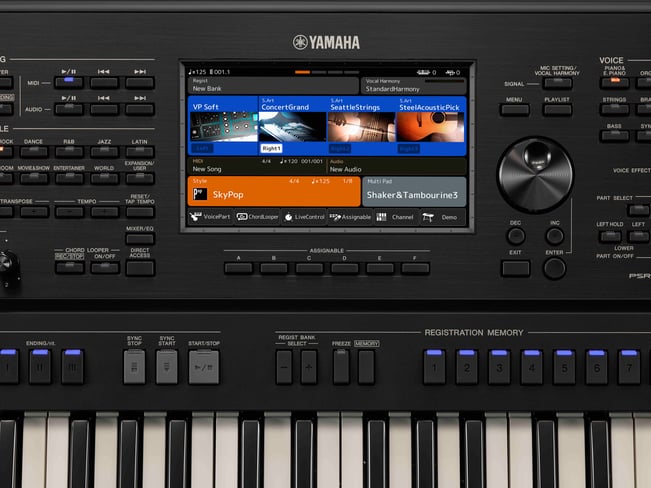 Yamaha PSR-SX900 Digital Keyboard, screen view