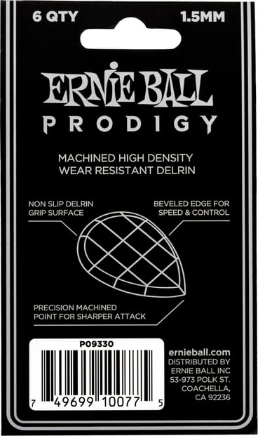 Ernie Ball Prodigy Teardrop 1.5mm Pick 3