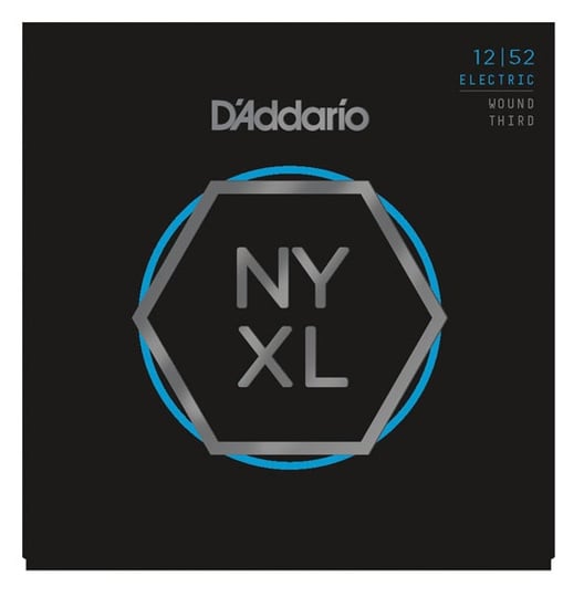 D'Addario NYXL1252W Nickel Wound Electric, Light Wound 3rd, 12-52