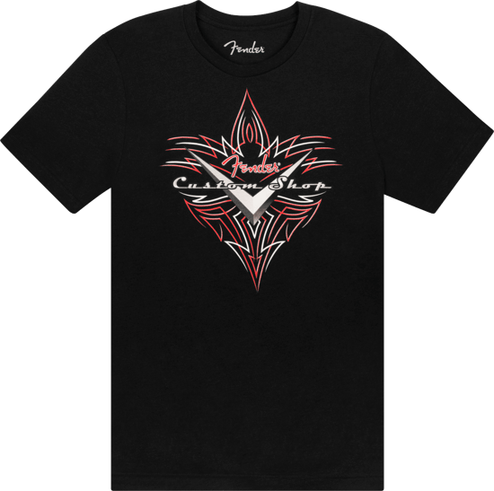 Fender Custom Shop Pinstripe T-Shirt, Black, L