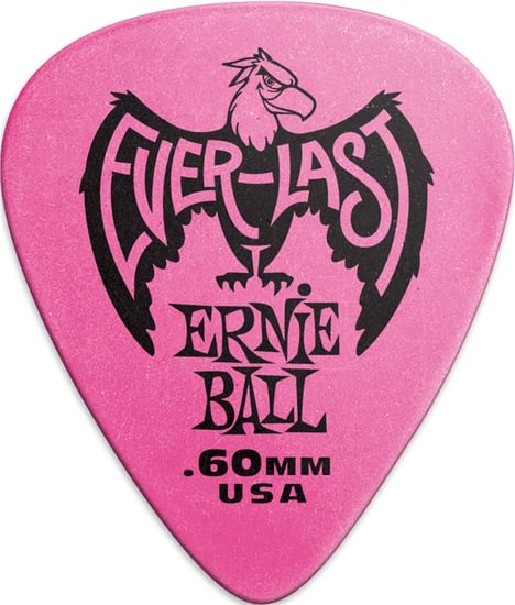 Ernie Ball 9179 Everlast Pick, .60mm, Pink, 12 Pack