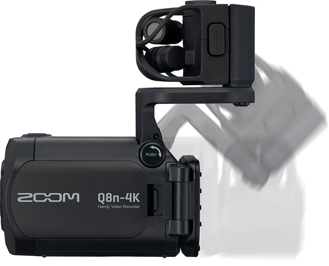 Zoom Q8n 4K Handy Video Recorder Left Arm