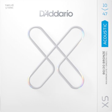 D'Addario XSABR1047-12 XS Acoustic 80/20 Bronze, 12-String Extra Light, 10-47
