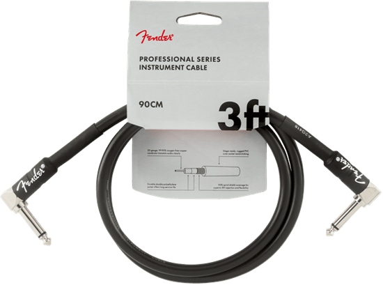 Fender Professional Instrument Patch Cable, 90cm/3ft, Black