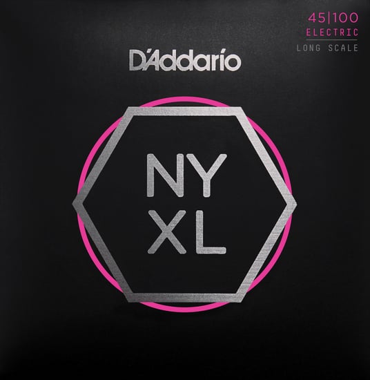 D'Addario NYXL45105 Nickel Wound Bass, Light Top/Medium Bottom, 45-105, Long Scale