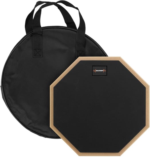 World Rhythm WR 606 Drum Practice Pad with Bag, 10in