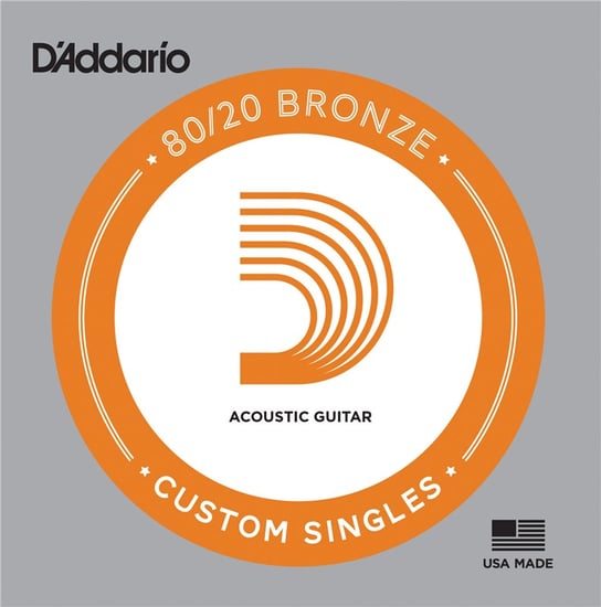 D'Addario BW029 80/20 Bronze Wound Single String, 29