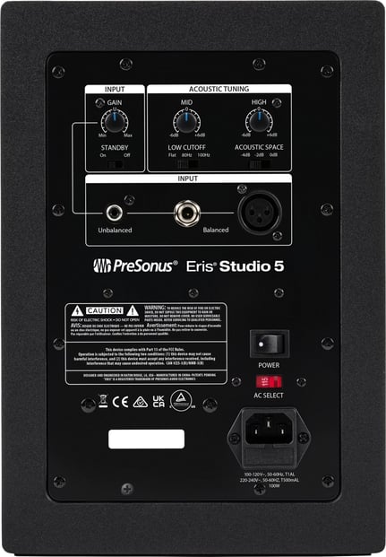 PreSonus Eris Studio 5 Active Monitor Back