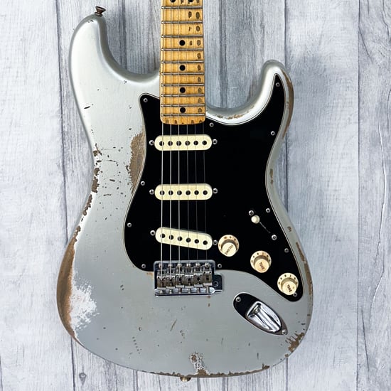Fender Custom Shop Jason Smith Masterbuilt 69 Strat Relic Inca Silver, Second-Hand