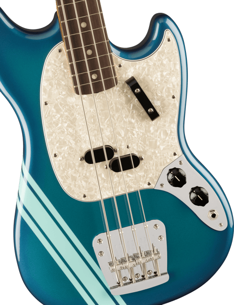 Fender Vintera II Mustang Bass Burgundy Tilt 2