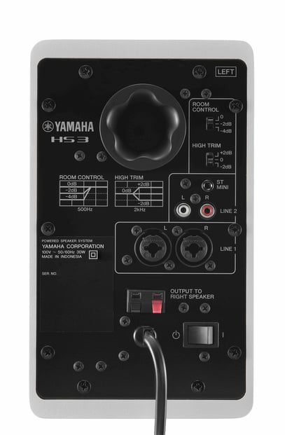 Yamaha HS3 Active Studio Monitors, white
