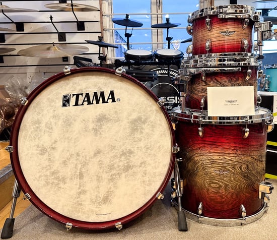 Tama Star Walnut 4-Piece Rock Shell Pack, Yellow Lacquer, Second-Hand