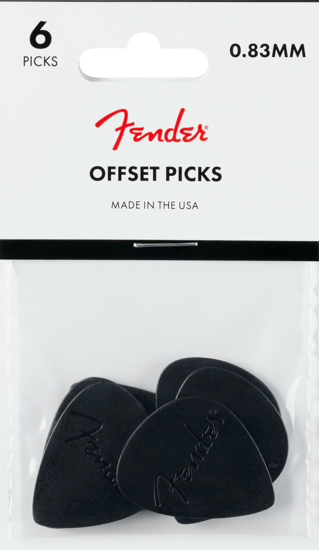 Fender Offset Picks, Black (6)